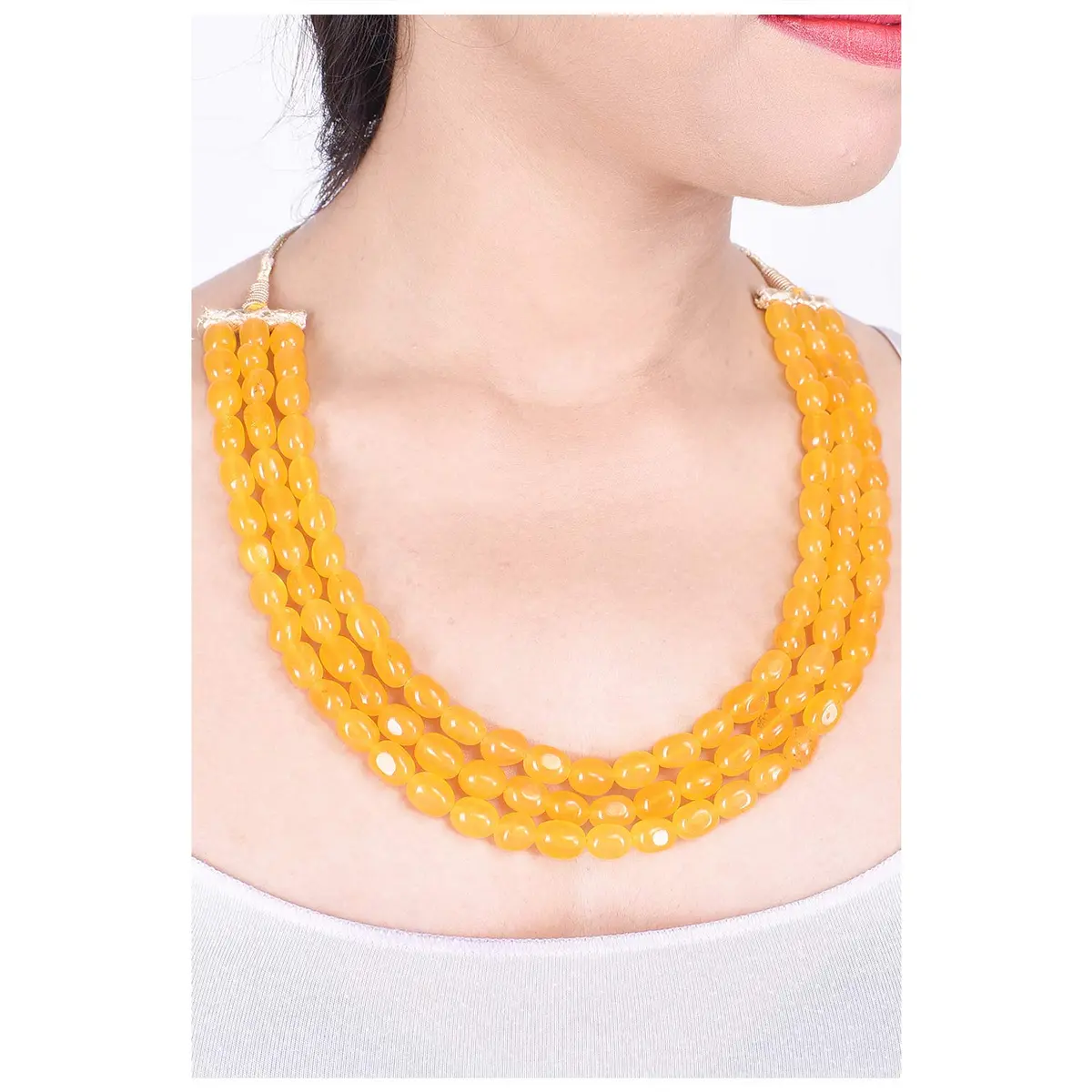 Ratnavali Jewels Quartz Multi Layer Strand Mala Beads Necklace 45cm | Elegant Traditional Jewelry for Women - view 4