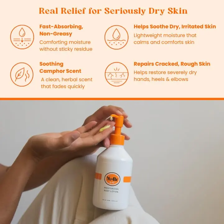 Yu-Be Body Lotion for Dry, Sensitive Skin | Non-Greasy, Fast-Absorbing Moisturizer 10.25 fl oz (2-Pack) - view 3