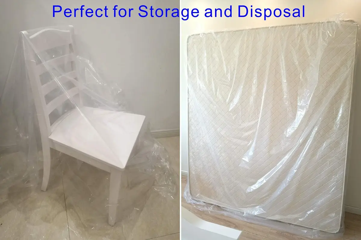 ComfortHome Mattress Bag Queen King Size 1.5 Mil Thick Clear | For Moving and Storage - view 5