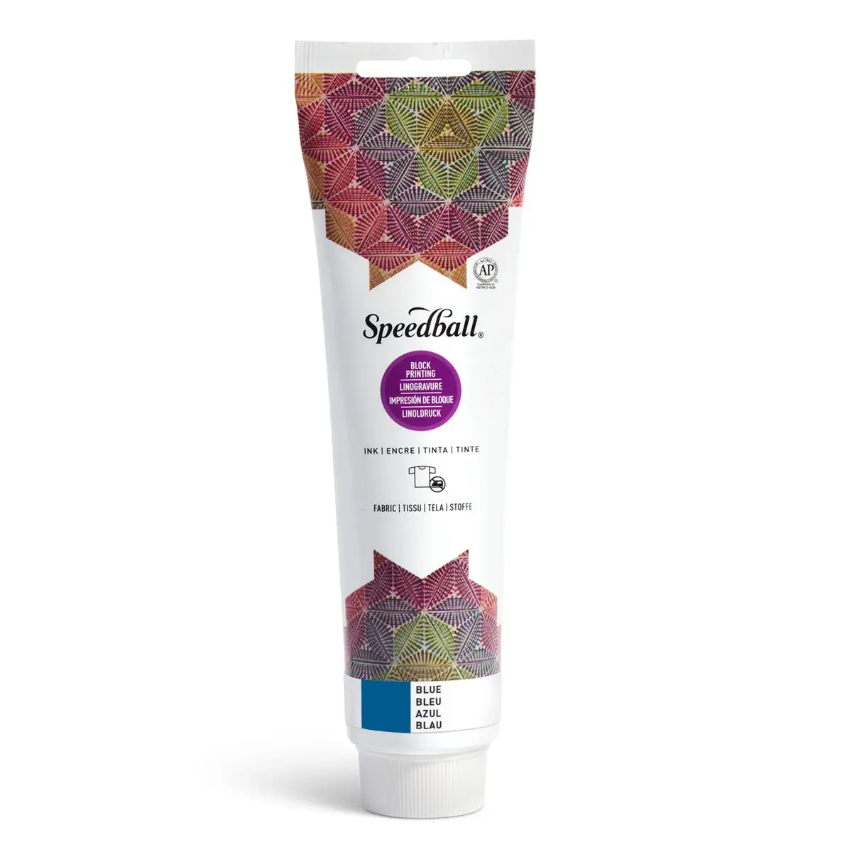 Speedball Fabric Block Printing Ink Blue 148ml (5 fl oz) | Water-Washable Oil-Based for Fabric & Paper - main product image