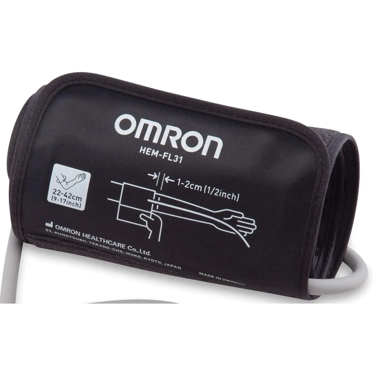 Omron HEM-FL31-B Easy-Wrap ComFit Cuff for Large Arms (25 cm - 43 cm) | Accurate Readings with Full Circumference Inflation - view 2