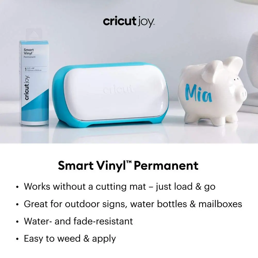Cricut Joy Smart Vinyl - Permanent - 5.5' x 12' (5 Sheets) | Water-Resistant & Fade-Proof for DIY Crafts - view 2