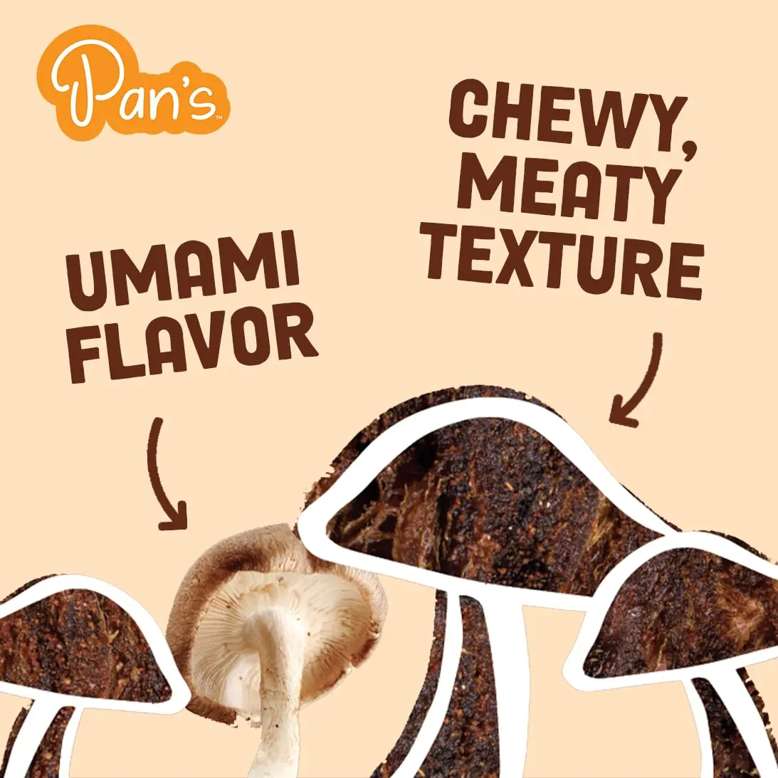 Pan's Mushroom Jerky, Vegan Snacks, Dried Shiitake, Plant-Based Jerky, Gluten Free, High in Fiber (2.2 Oz Pack of 3) - view 6