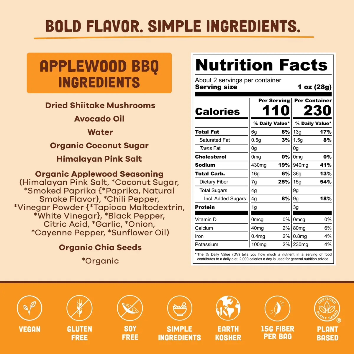 Pan's Mushroom Jerky, Vegan Snacks, Dried Shiitake, Plant-Based Jerky, Gluten Free, High in Fiber (2.2 Oz Pack of 3) - view 2