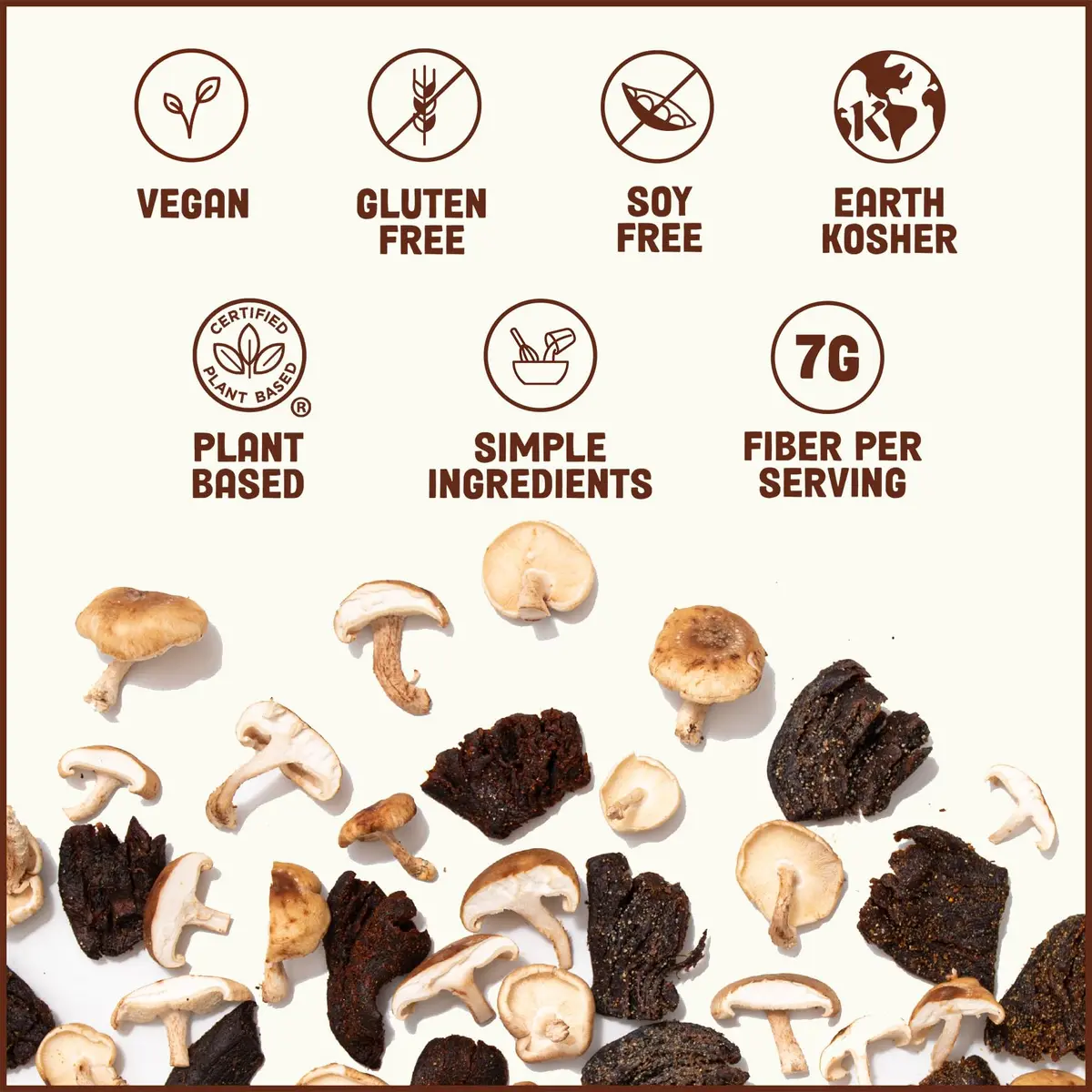 Pan's Mushroom Jerky, Vegan Snacks, Dried Shiitake, Plant-Based Jerky, Gluten Free, High in Fiber (2.2 Oz Pack of 3) - view 3