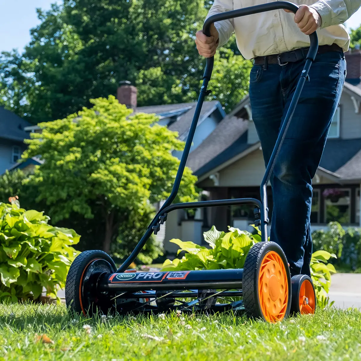 Scotts 716-18S 18-Inch 7-Blade Push Reel Lawn Mower, Green | Quiet, Effortless Grass Cutting - view 5