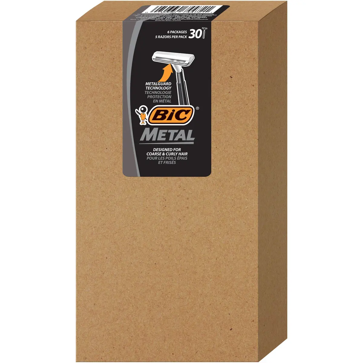 BIC Metal Men's Disposable Shaving Razors, 30 Count | Coarse & Curly Hair Friendly - view 2