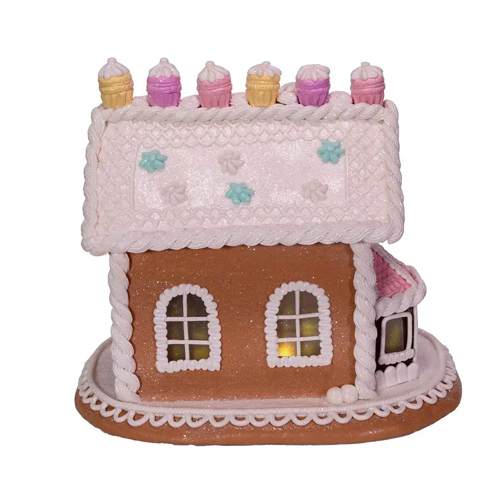 Kurt S. Adler 9-Inch Gingerbread House with LED Lights, Multi | Festive Holiday Home Décor Accent - view 5