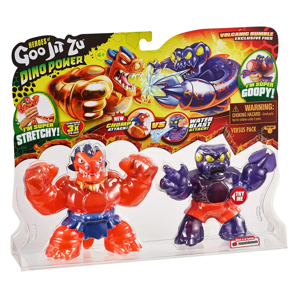 Heroes of Goo Jit Zu Dino Power Volcanic Rumble Versus Pack - Blazagon vs. Redback Action Figures (2-Pack) | ASTM-Tested Toy - view 8