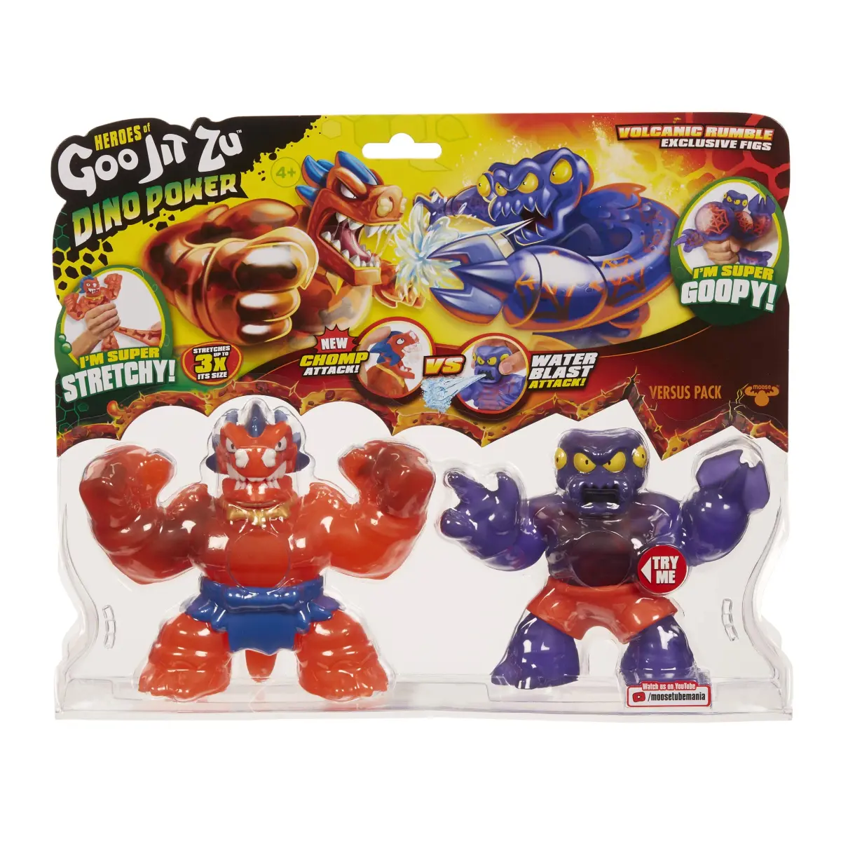 Heroes of Goo Jit Zu Dino Power Volcanic Rumble Versus Pack - Blazagon vs. Redback Action Figures (2-Pack) | ASTM-Tested Toy - view 2