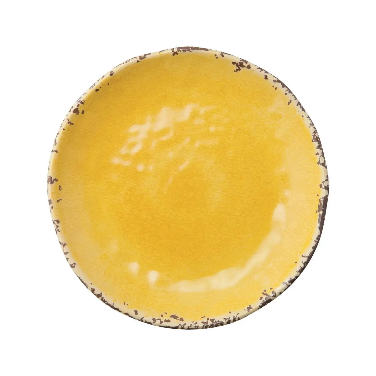 Supreme Housewares 4-Piece 6 Inch Melamine Dessert Plates Crackle Yellow | Elegant & Durable Serving Plates - view 2