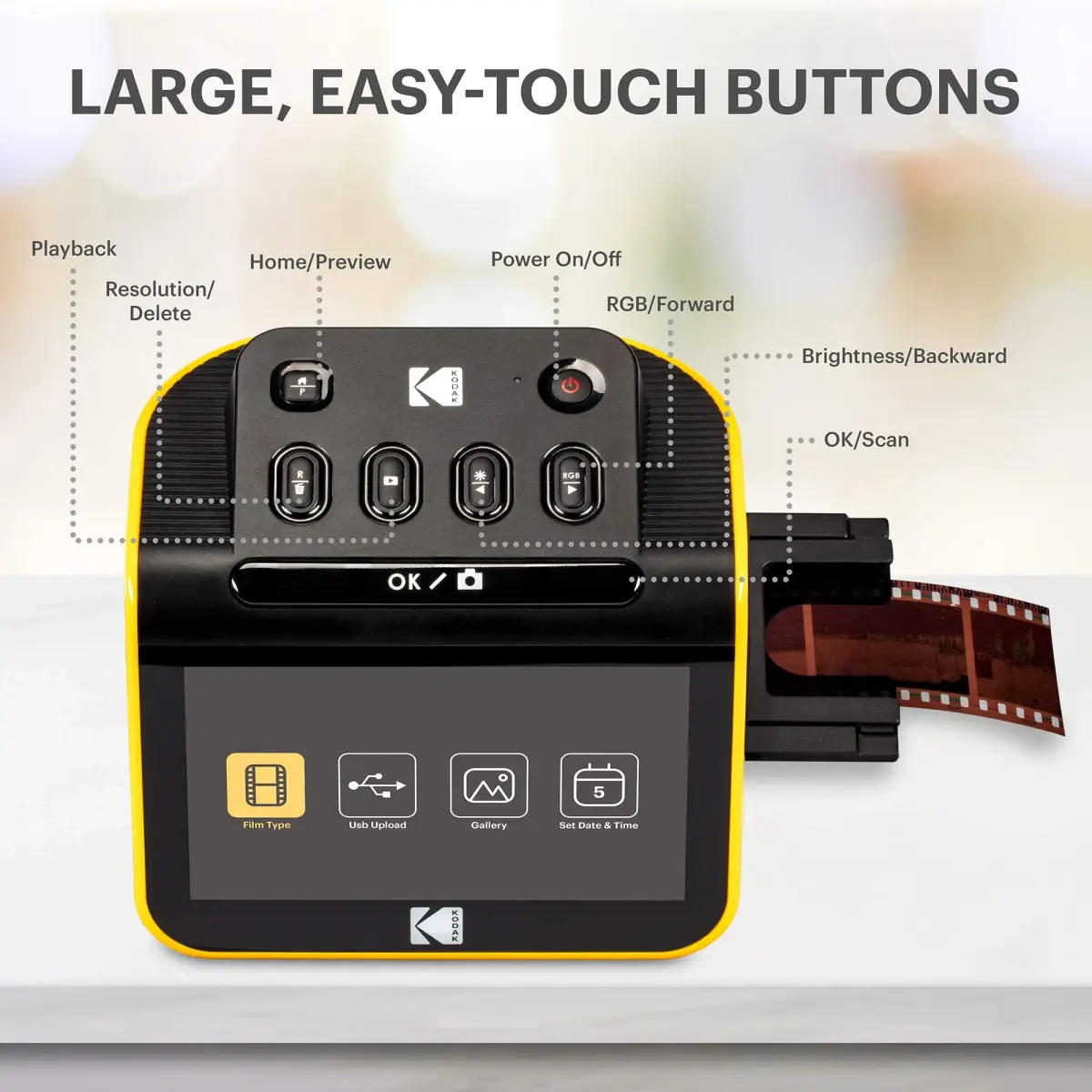 KODAK Slide N Scan Film & Slide Scanner 22MP 5" LCD Screen 135/110/126mm | Converts Negatives & Slides to Digital Files - view 8