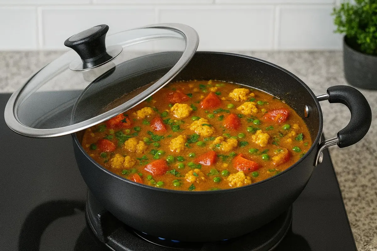 DBY Deep Kadai 2.2 LTR Aluminium Non Stick Frying Pan with Glass Lid | Induction & Gas Compatible - view 8
