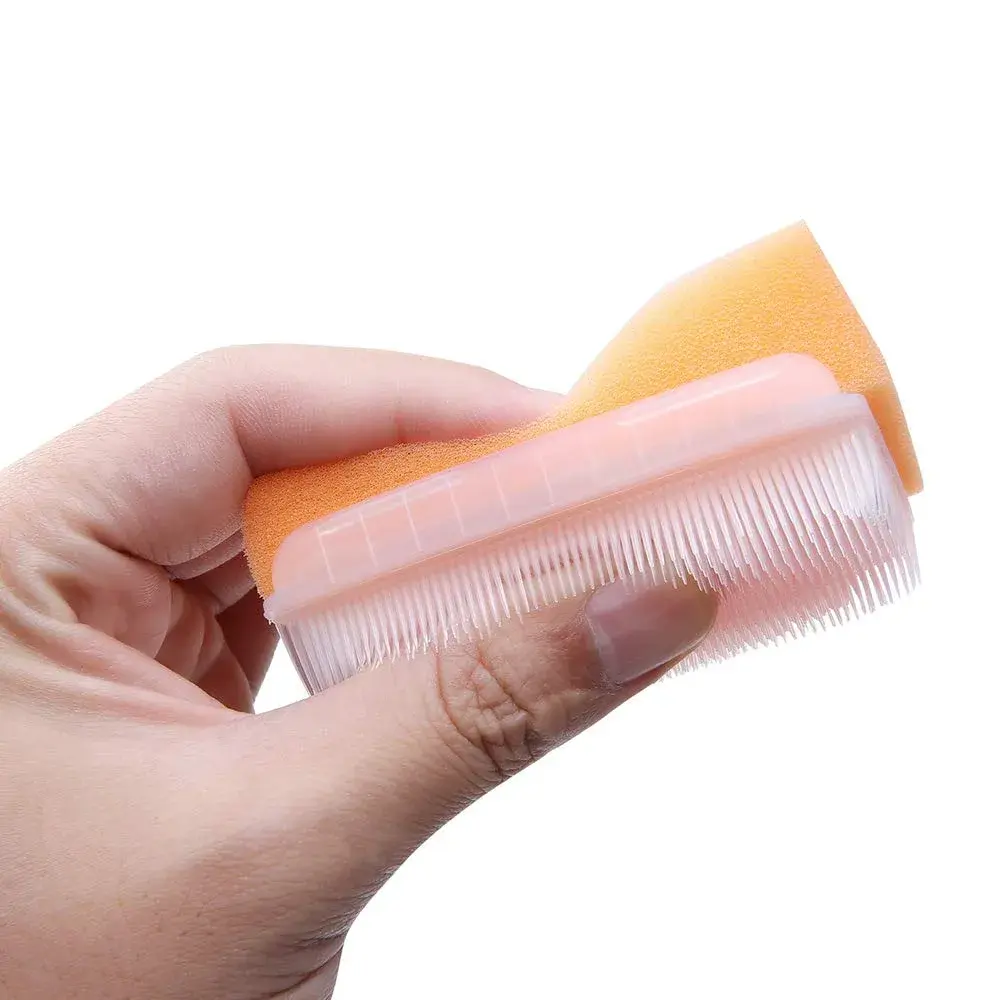 wellgler Autism Sensory Brush for Therapy, Surgical Scrub Brush, Baby Sponge for Bathing, Cradle Cap Brush (6-Pack, Assorted Colors) - view 3