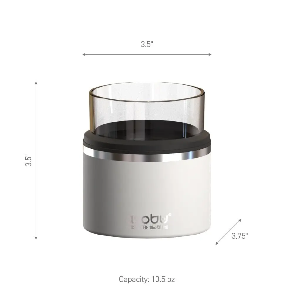 asobu Whiskey Glass with Insulated Stainless Steel Sleeve, 10.5 oz | Keeps Liquor Chilled & Never Diluted - view 3