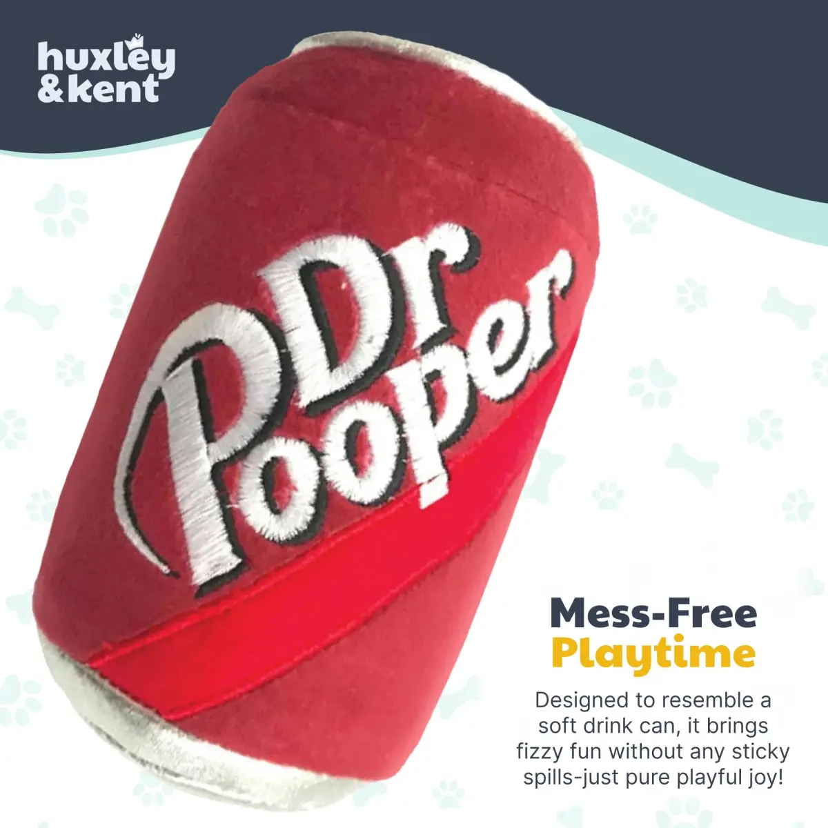 Huxley & Kent Power Plush Squeaky Dog Toy, Dr Pooper, Large | Soft, Durable, and Engaging for Dogs - view 2