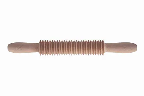 Tredoni Wooden Tagliatelle Pasta Cutter Rolling Pin (Tagliatelle - 5mm) | Professional Italian Pasta Tool - view 2