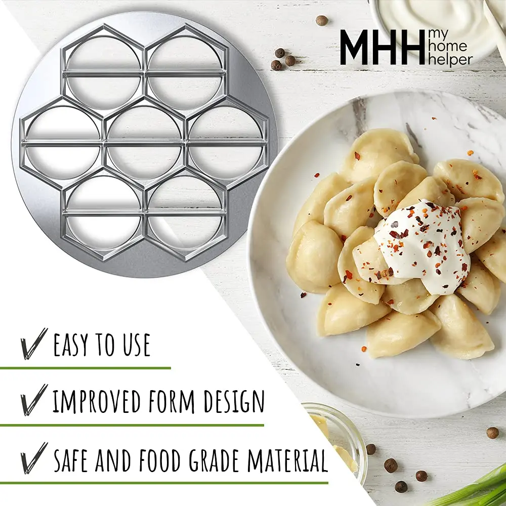 MHH Ravioli & Empanada Maker – Heavy-Duty 14-Slot Mold Press for Homemade Dumplings, Pastries, Samosas & More | Global Recipes - view 8