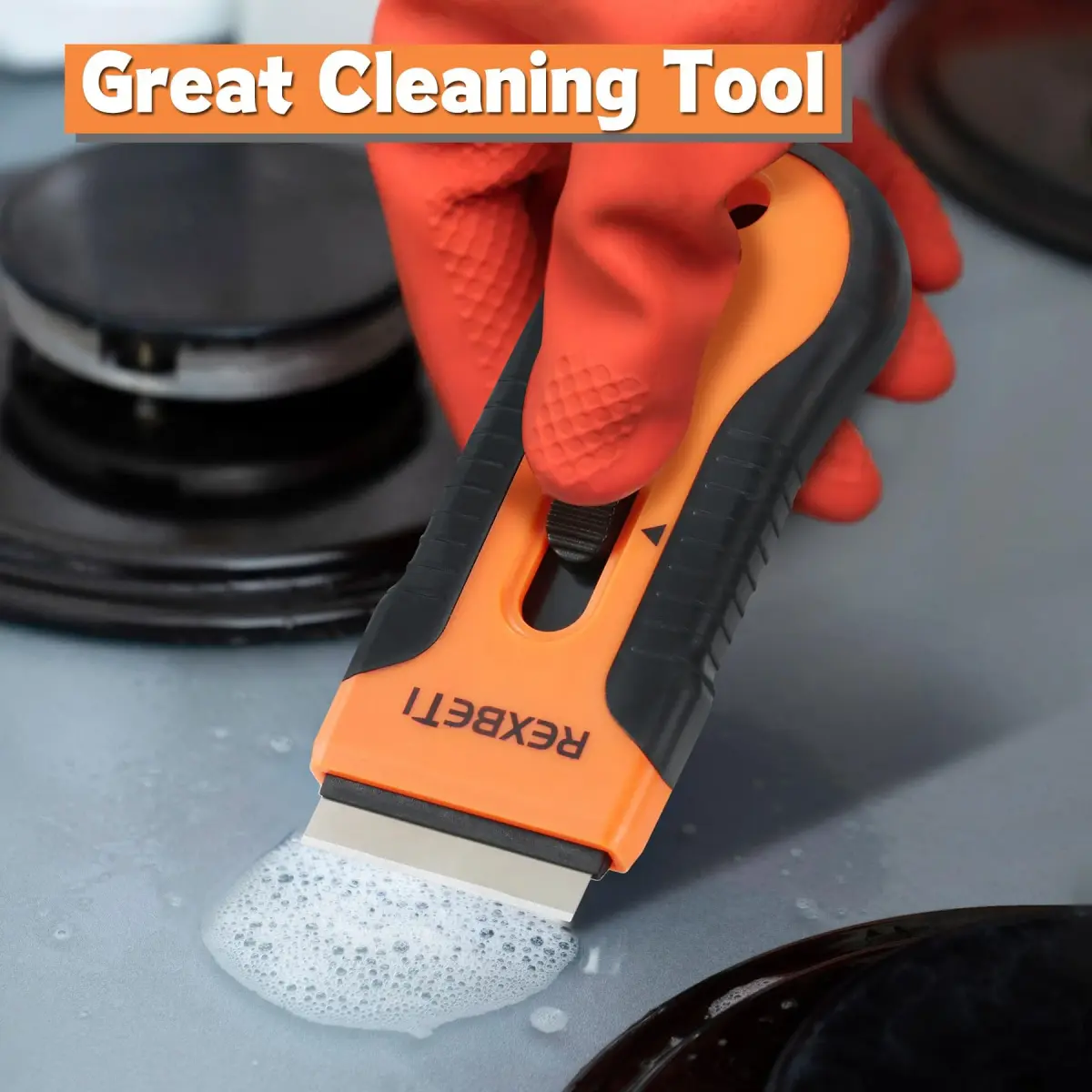 REXBETI Razor Blade Scraper Tool 2 Pack with 80 Blades | Heavy-Duty Glass Stovetop & Window Cleaner - view 7