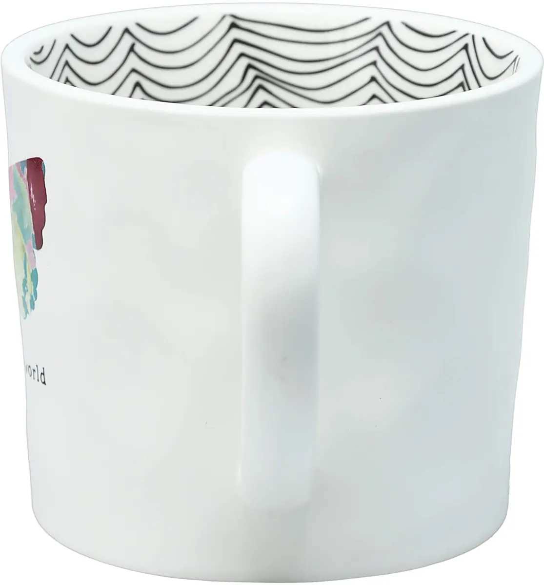 Pavilion Gift Company Nana Butterfly Rainbow Stripe Stoneware Coffee Mug 473ml (16 Oz) | Dishwasher Safe - view 2