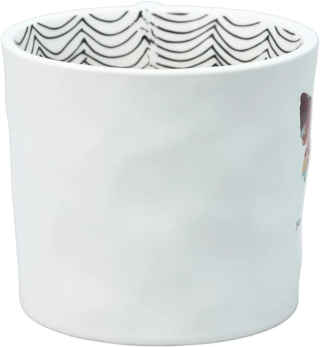 Pavilion Gift Company Nana Butterfly Rainbow Stripe Stoneware Coffee Mug 473ml (16 Oz) | Dishwasher Safe - view 3