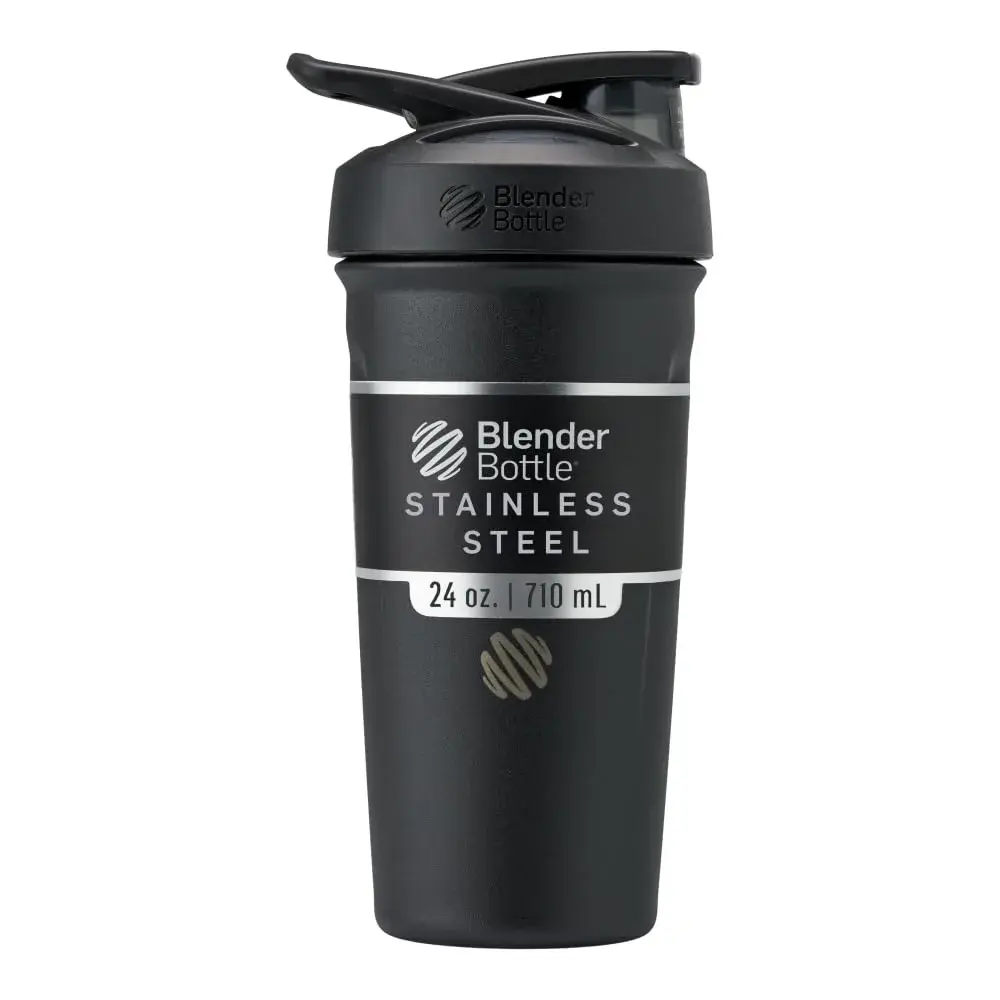 BlenderBottle Strada Insulated Stainless Steel Shaker Cup 710ml (24oz) with Wire Whisk | Keeps Drinks Cold 24 Hours - main product image