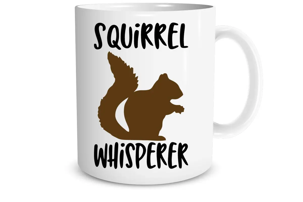 Funnwear Squirrel Whisperer 11oz (325ml) Coffee Mug | Funny Gag Gift for Friends, Husband, Wife, Dad, Papa - main product image