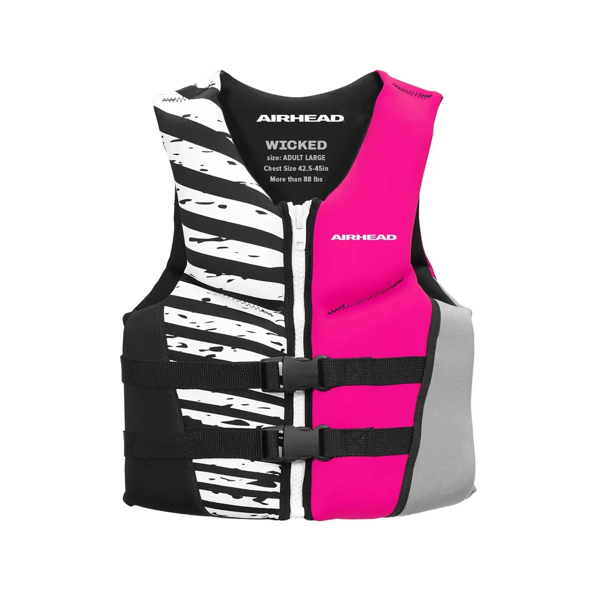 Airhead WICKED Kwik-Dry Neolite Flex Life Jacket for Adults | USCG Approved Level 70 Watersports Vest - main product image