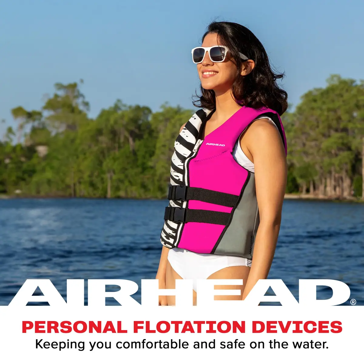 Airhead WICKED Kwik-Dry Neolite Flex Life Jacket for Adults | USCG Approved Level 70 Watersports Vest - view 6