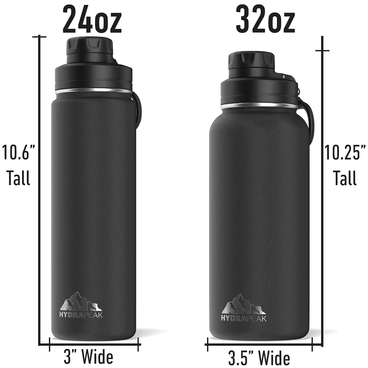 Hydrapeak 32oz Insulated Water Bottle with Chug Lid | Leak Proof Stainless Steel Bottle for Active Lifestyle - view 5