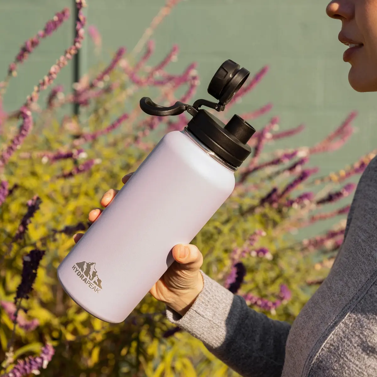 Hydrapeak 32oz Insulated Water Bottle with Chug Lid | Leak Proof Stainless Steel Bottle for Active Lifestyle - view 6