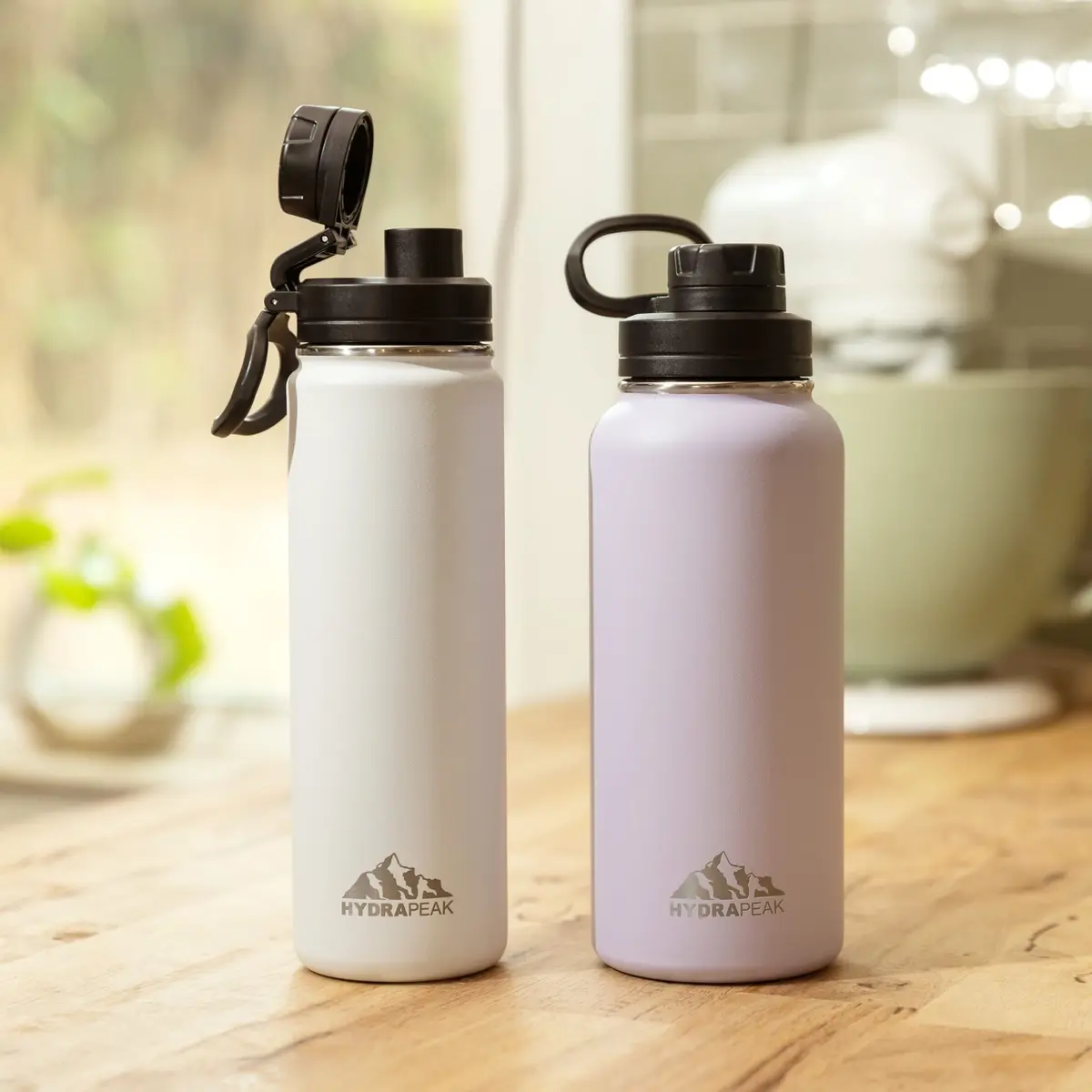 Hydrapeak 32oz Insulated Water Bottle with Chug Lid | Leak Proof Stainless Steel Bottle for Active Lifestyle - view 8