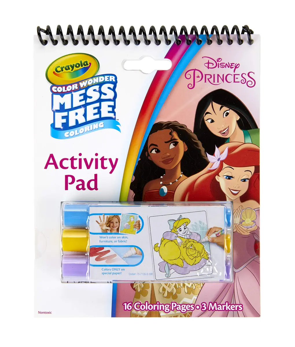 Crayola Color Wonder Disney Princess Coloring & Activity Pad, 19 Piece Set | Mess Free, Travel-Friendly for Kids 3-6 - main product image