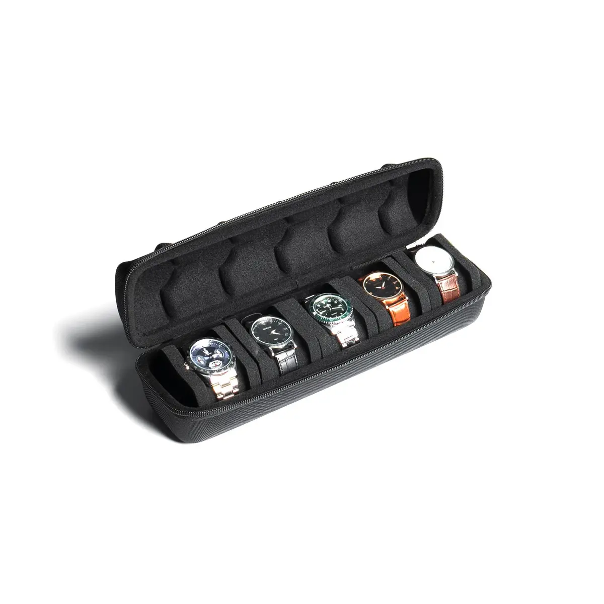 AUKURA Hard Watch Travel Case, 5 Slot | Compact & Durable Travel Organizer with Anti-Move Pillow - main product image