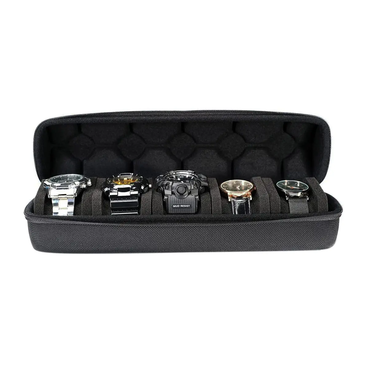 AUKURA Hard Watch Travel Case, 5 Slot | Compact & Durable Travel Organizer with Anti-Move Pillow - view 7