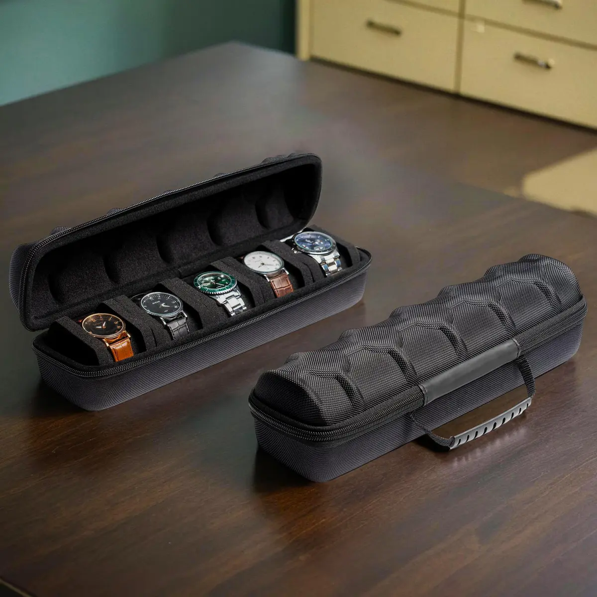 AUKURA Hard Watch Travel Case, 5 Slot | Compact & Durable Travel Organizer with Anti-Move Pillow - view 4