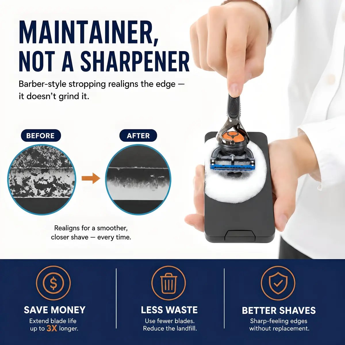 Tomerry Blade Tech Razor Blade Maintainer & Cleaner for Cartridge Razors | Extends Blade Life up to 3-5X - view 3