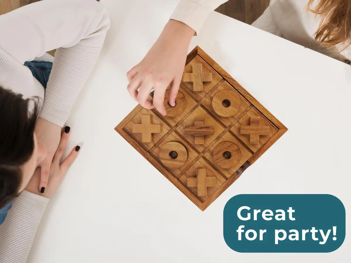 BSIRI Extra Large Tic Tac Toe Board Game | Family & Game Night Decor (8.6 Inch) - view 7