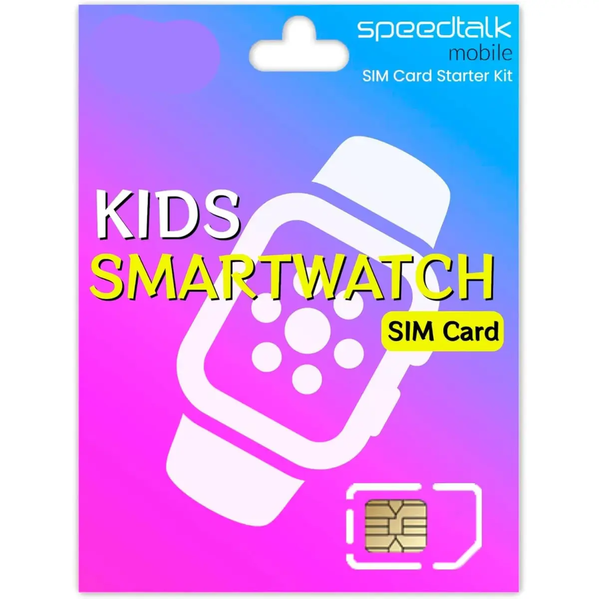 SpeedTalk Mobile Smartwatch SIM Card Kit - Triple Cut Nano/Micro/Standard for 4G Wearables | No Contract, No Credit Check - main product image