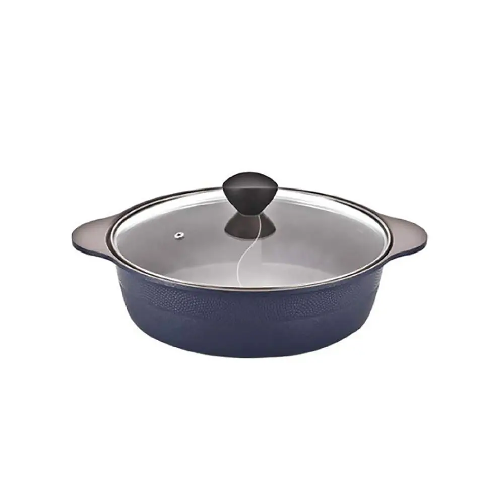 LP LIVING PLUS IH Shabu Shabu Stock Pot 2.7L (2.9 Quarts) | Dual Divider Ceramic Cookware - view 2