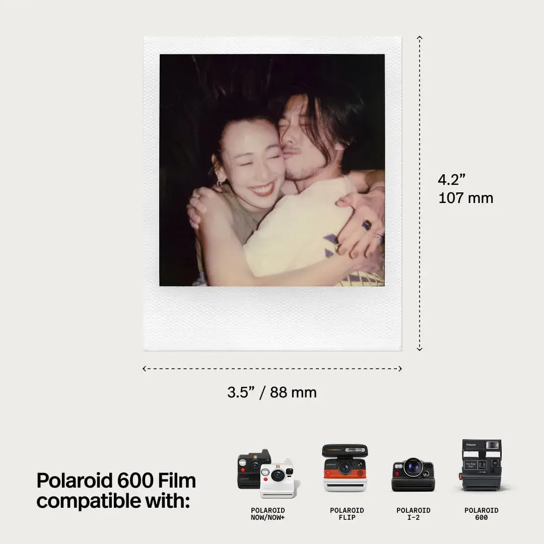 Polaroid B&W Instant Film for 600 Cameras, 8 Exposures | Classic Iconic White Frame - view 4