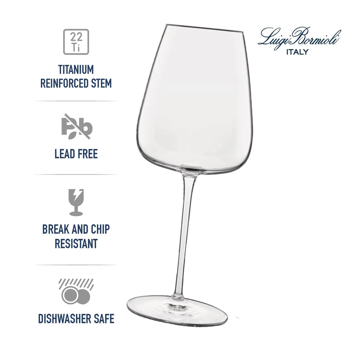 Luigi Bormioli Talismano Chardonnay Grand Cru Wine Glasses 265ml (8.9" H x 3.7" DIA) | Elevate Your Wine Tasting Experience - view 3