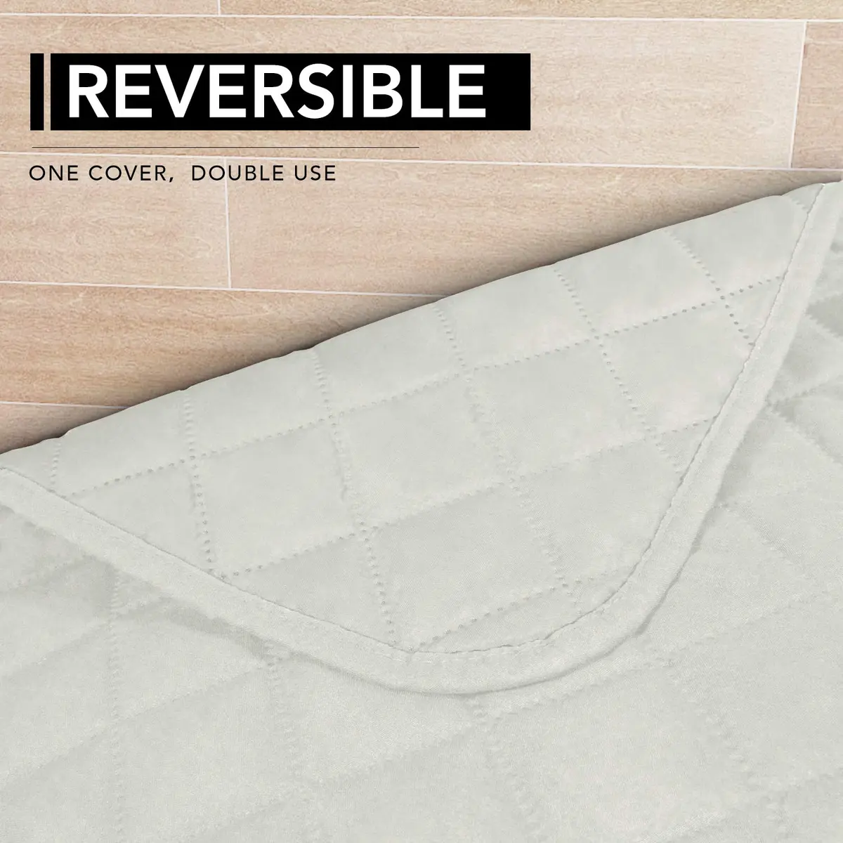 Easy-Going Reversible L Shape Sofa Cover 42 x 68 inches | Microfiber Furniture Protector for Pets & Kids - view 4