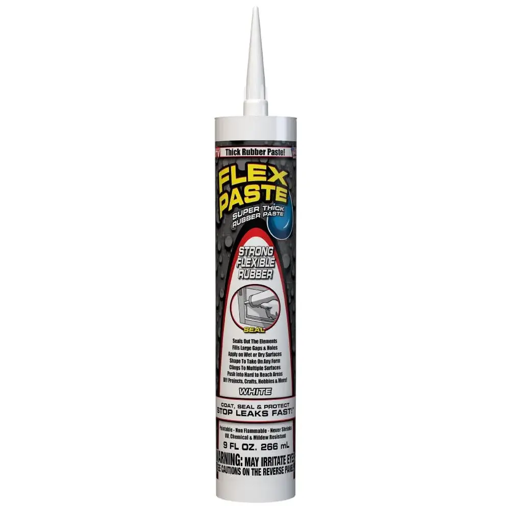 Flex Paste Waterproof Paintable Sealant 255ml (9 oz) | Fills Gaps Cracks Holes - Blocks Water Air - UV Resistant - main product image