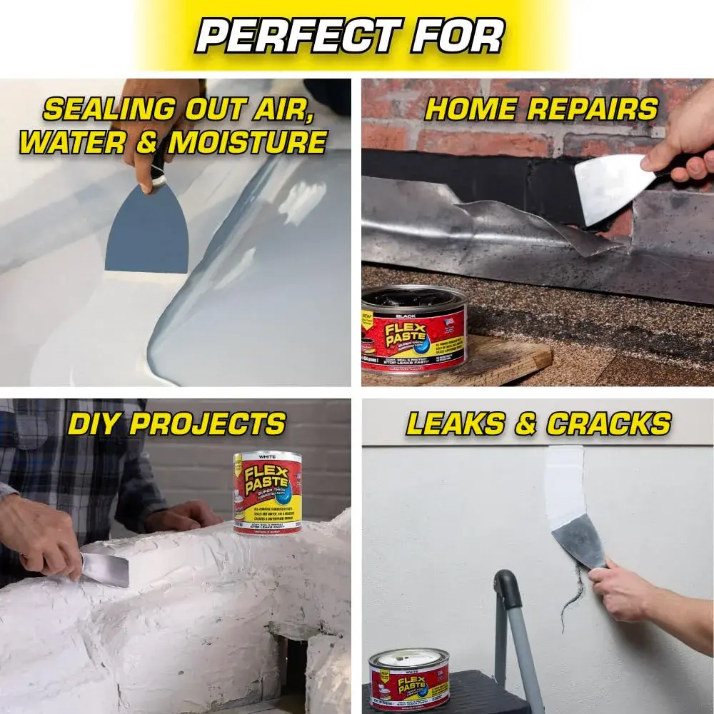 Flex Paste Waterproof Paintable Sealant 255ml (9 oz) | Fills Gaps Cracks Holes - Blocks Water Air - UV Resistant - view 5