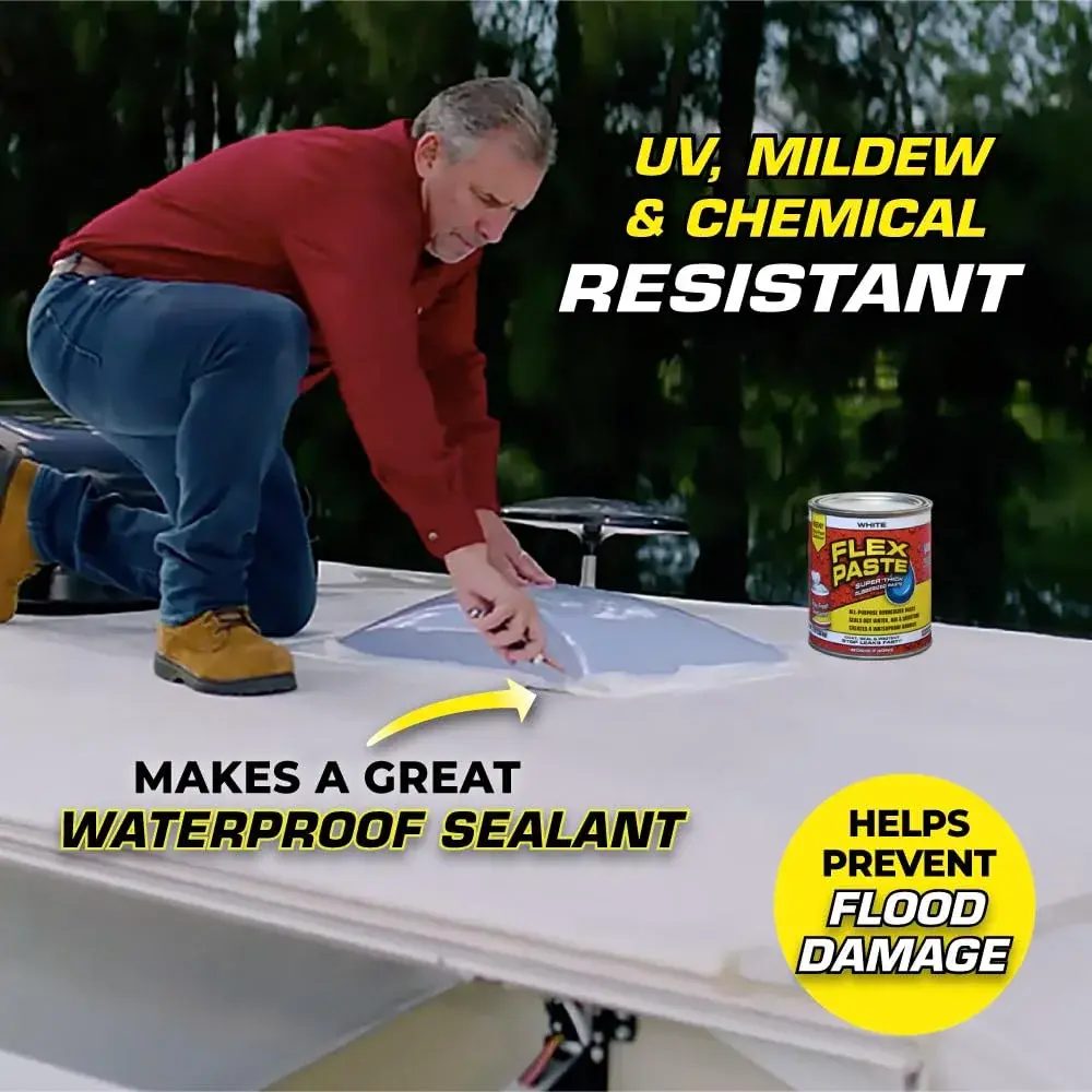 Flex Paste Waterproof Paintable Sealant 255ml (9 oz) | Fills Gaps Cracks Holes - Blocks Water Air - UV Resistant - view 6