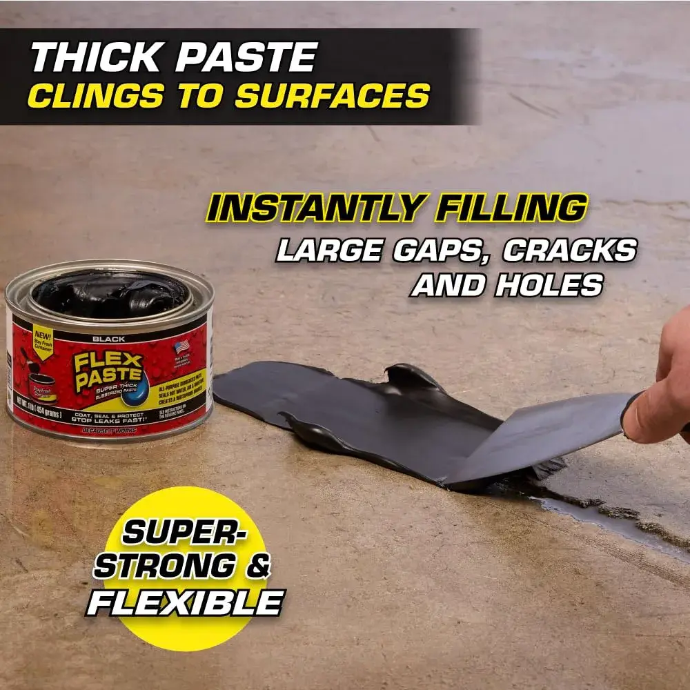 Flex Paste Waterproof Sealant Cartridge 255g (9 oz) | Blocks Water & Air, Paintable Rubberized Barrier - view 3