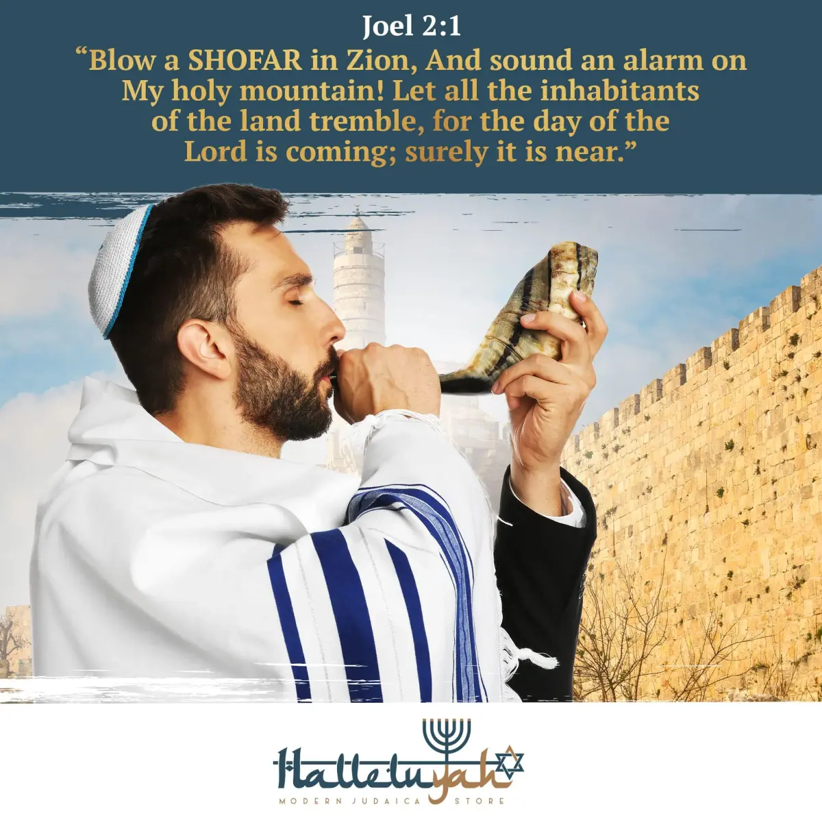 HalleluYAH Kosher Ram Horn Shofar 14"-16" (35.5-40.6 cm) | Authentic Biblical Sound - view 4