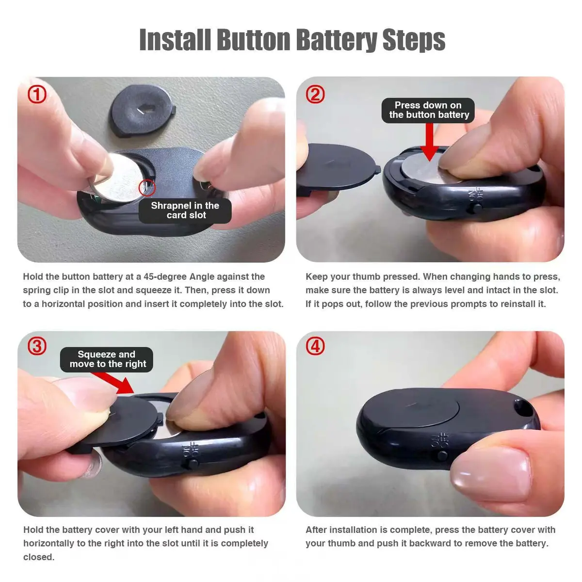 [ASHUTB] Bluetooth 5.0 Remote Shutter for iPhone & Android Camera | Wireless Selfie Button, 50 ft Range, Half-Year Battery (Black) - view 2