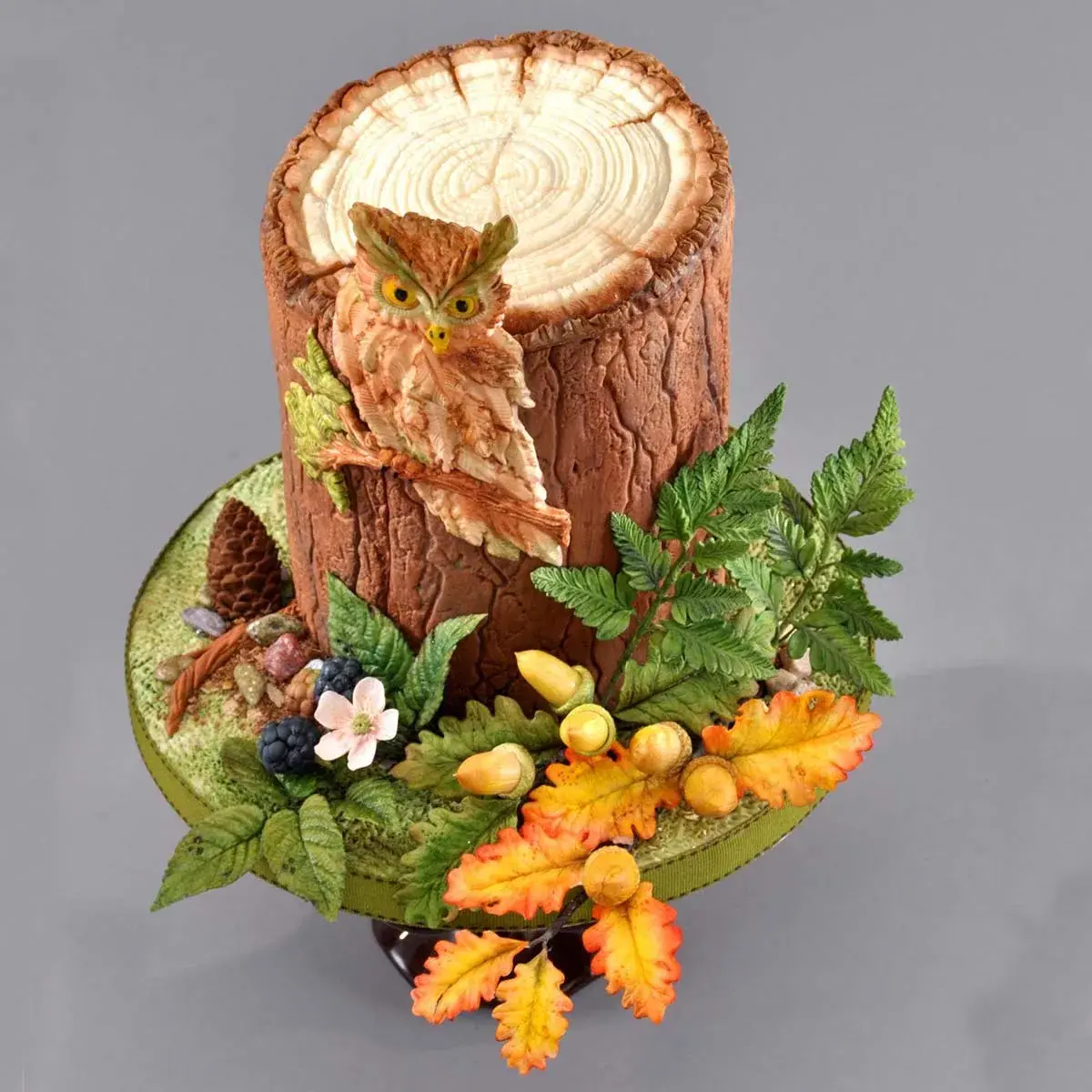 Katy Sue Log Slice Silicone Mold 125mm Diameter x 9mm Depth | Detailed Wood Texture for Fondant & Clay - view 5